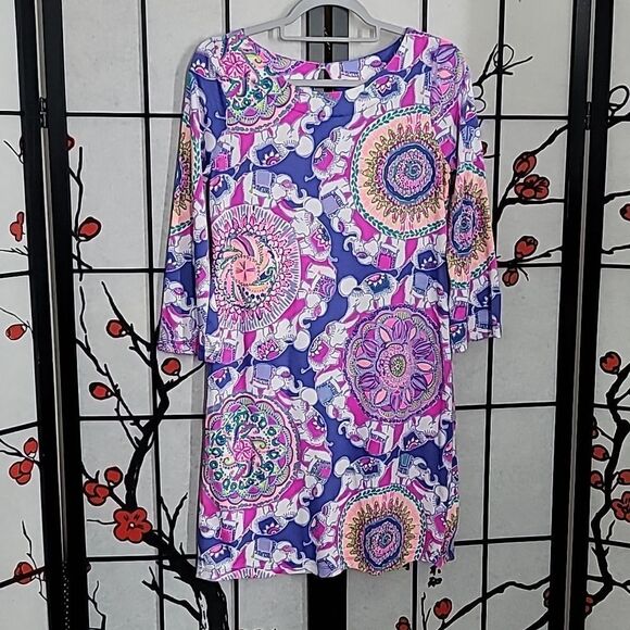 Lilly Pulitzer “Play That Trunky Music” Cotton T Shirt Dress Size Small - Picture 2 of 7